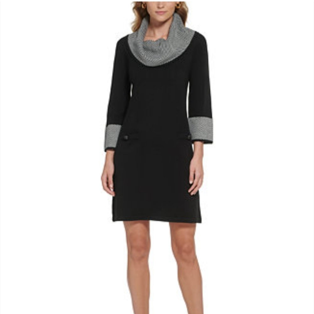 Jessica Howard Black Pencil Skirt Knee-Length Cocktail